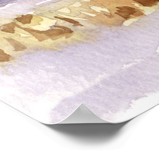 Vuurtoren Winter Sneeuw Michigan Ocean Ice Poster (Hoek)