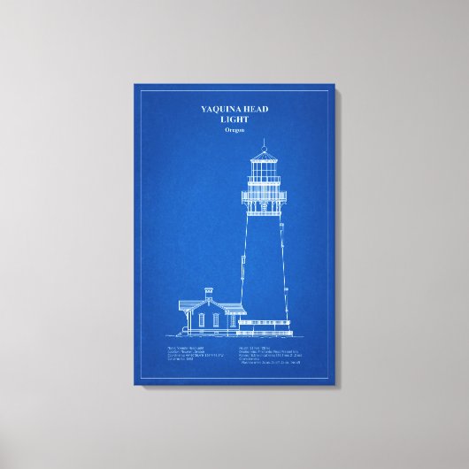 Vuurtoren Yaquina Head - Oregon - AD Canvas Afdruk (Voorkant)