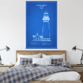 Vuurtoren Yaquina Head - Oregon - AD Canvas Afdruk (Insitu (Slaapkamer))