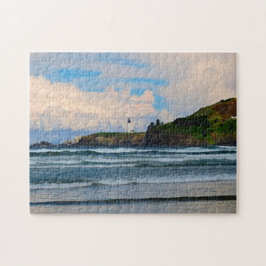 Vuurtoren Yaquina Head Oregon. Legpuzzel (Horizontaal)