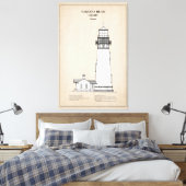 Vuurtoren Yaquina Head - Oregon - SBD Canvas Afdruk (Insitu (Slaapkamer))