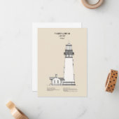 Vuurtoren Yaquina Head - Oregon - SBD Notitiekaartje (Voorkant / Achterkant in situ)
