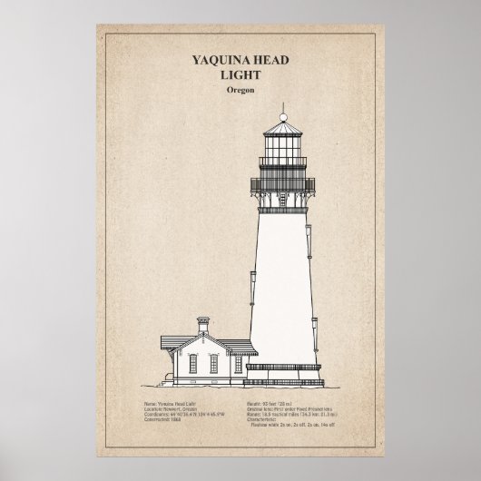 Vuurtoren Yaquina Head - Oregon - SBD Poster (Voorkant)