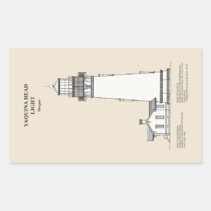 Vuurtoren Yaquina Head - Oregon - SBD Rechthoekige Sticker