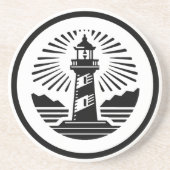 vuurtoren zandsteen onderzetter (Voorkant)