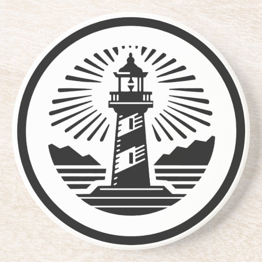vuurtoren zandsteen onderzetter (Voorkant)