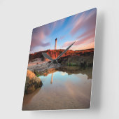 vuurtoren | Zee Light Lossiemouth Scotland Vierkante Klok (Hoek)