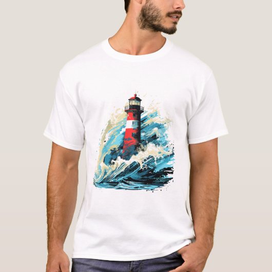 Vuurtoren Zee World Ocean Beauty Discovery T-shirt (Voorkant)