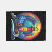 Vuurtoren Zeehuis Zeilen Zee Boot Licht Fleece Deken (Voorkant (Horizontaal))