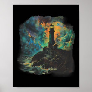 Vuurtoren Zeehuis Zeilen Zee Strand Boottocht Poster