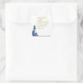 Vuurtoren Zegen Gebed Vierkante Sticker (Tas)