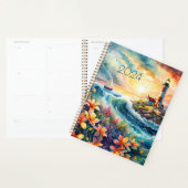 Vuurtoren Zeilboot Floral Beauty Waterverf Planner (Display)