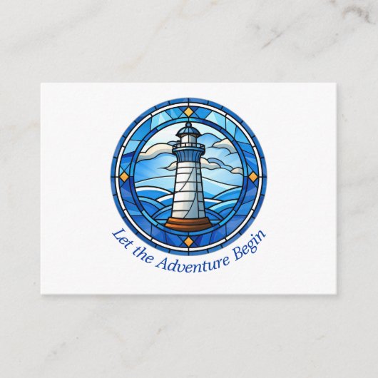 Vuurtoren Zeilen Nautische Maritieme bruiloft Informatiekaartje (Voorkant)