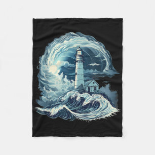Vuurtoren Zeilen Zee Strand Boottocht Zeehuis Fleece Deken