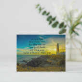 Vuurtoren Zonnevaste Christelijke Bijbel Verse Bri Briefkaart (Staand voorkant)