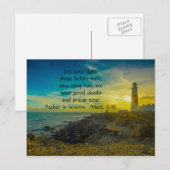 Vuurtoren Zonnevaste Christelijke Bijbel Verse Bri Briefkaart (Voorkant / Achterkant)