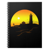 Vuurtoren Zonsondergang Notitieboek (Voorkant)
