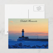Vuurtoren Zonsopgang Briefkaart (Voorkant / Achterkant)
