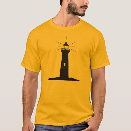 Vuurtorenbaken Silhouet T-shirt (Voorkant)