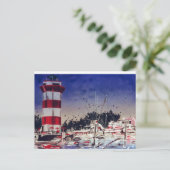 vuurtorenboten Hilton head South Carolina Briefkaart (Staand voorkant)