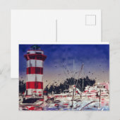vuurtorenboten Hilton head South Carolina Briefkaart (Voorkant / Achterkant)