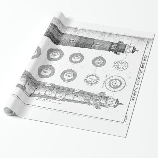vuurtorendiagram van Bodie Cadeaupapier (Uitgerold)