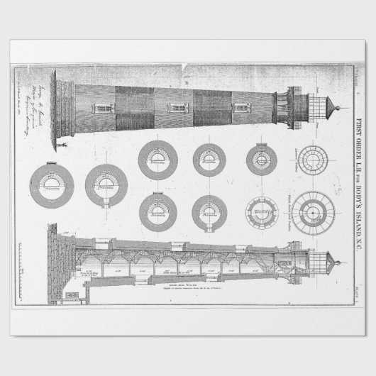  vuurtorendiagram van Bodie Cadeaupapier (Vlak)
