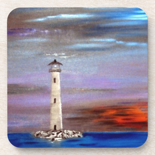 vuurtoreneiland bier onderzetter (Voorkant)