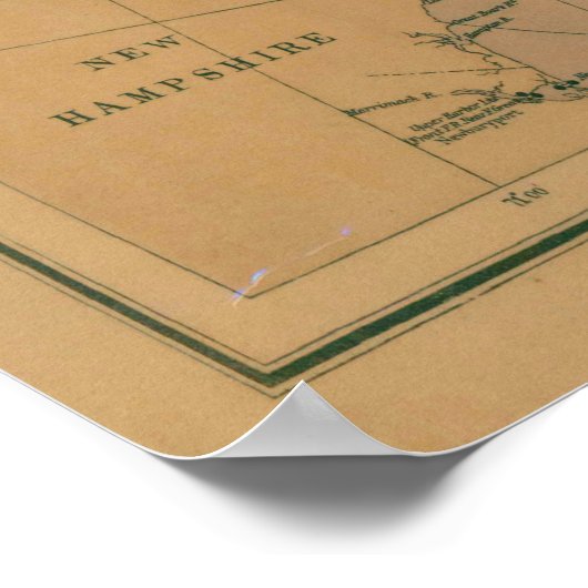  vuurtorenkaart Maine (1876) Poster (Hoek)