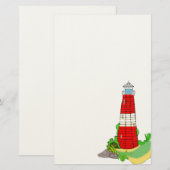 vuurtorenkantoorbenodigdheden briefpapier (Voorkant / Achterkant)