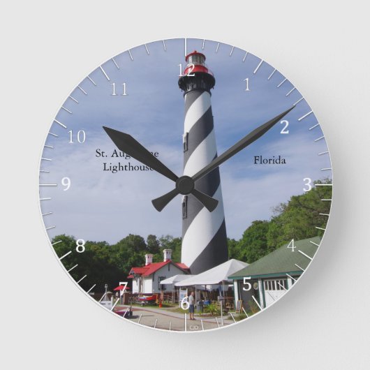 Vuurtorenklok St. Augustine Ronde Klok (Voorkant)