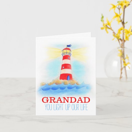 Vuurtorenkunst en slogan Verjaardag Kaart (Gele Bloem)