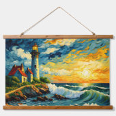 Vuurtorenlandschap Hangend Wandkleed (Voorkant)