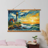 Vuurtorenlandschap Hangend Wandkleed (Slaapkamer)