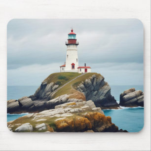 Vuurtorenlandschap Kust Oceaan Kalm landschap Muismat