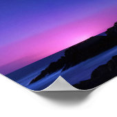 Vuurtorenlandschap Kustoceaan Aurora Night Poster (Hoek)