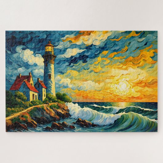 Vuurtorenlandschap Legpuzzel (Horizontaal)