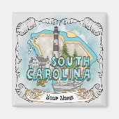 vuurtorenmagneet van South Carolina Magneet (Voorkant)