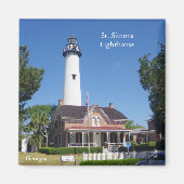Vuurtorenmagneet van St. Simons Magneet (Voorkant)