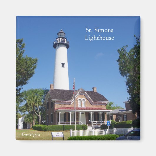 Vuurtorenmagneet van St. Simons Magneet (Voorkant)