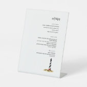 Vuurtorenmenu Reclamebord Met Voetstuk (Voorkant)