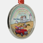 vuurtorenpad metalen ornament (Rechts)