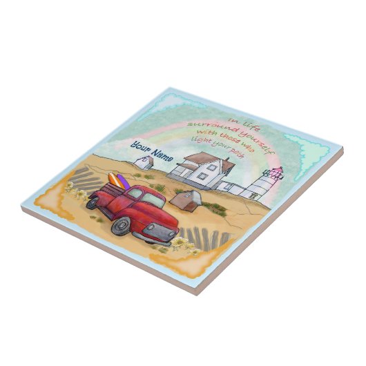 vuurtorenpad tegeltje (Zijkant)