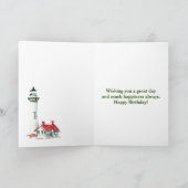 Vuurtorenrotsen kalmeren kustscène kaart (Binnen)