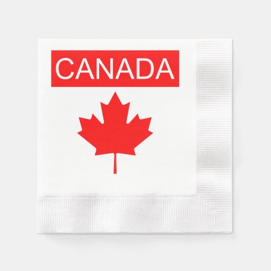 Vuurtorenroute van de Canadese vlag Servetten (Voorkant)