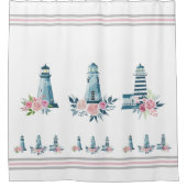 Vuurtorens en Rozen Douchegordijn (Voorkant)