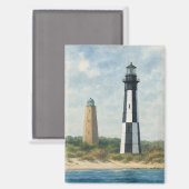 Vuurtorens van Cape Henry Magneet (Voorkant / Achterkant)