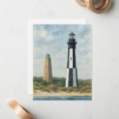 Vuurtorens van Cape Henry Notitiekaartje (Voorkant / Achterkant in situ)