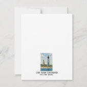 Vuurtorens van Cape Henry Notitiekaartje (Achterkant)