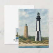 Vuurtorens van Cape Henry Notitiekaartje (Voorkant / Achterkant)